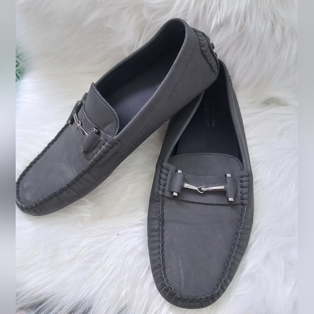 Call It Spring Men's Gray Loafers with Silver Accent